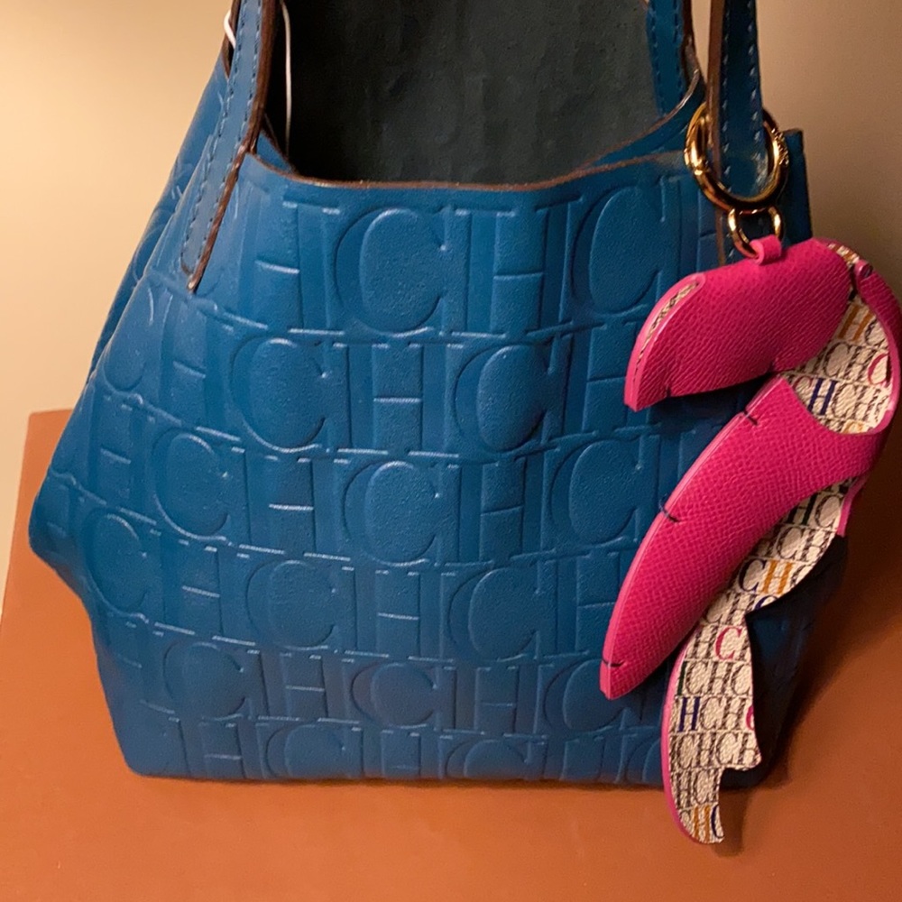 Carolina Herrera Teal Matryoshka with Charm NEW - Picture 2 of 15